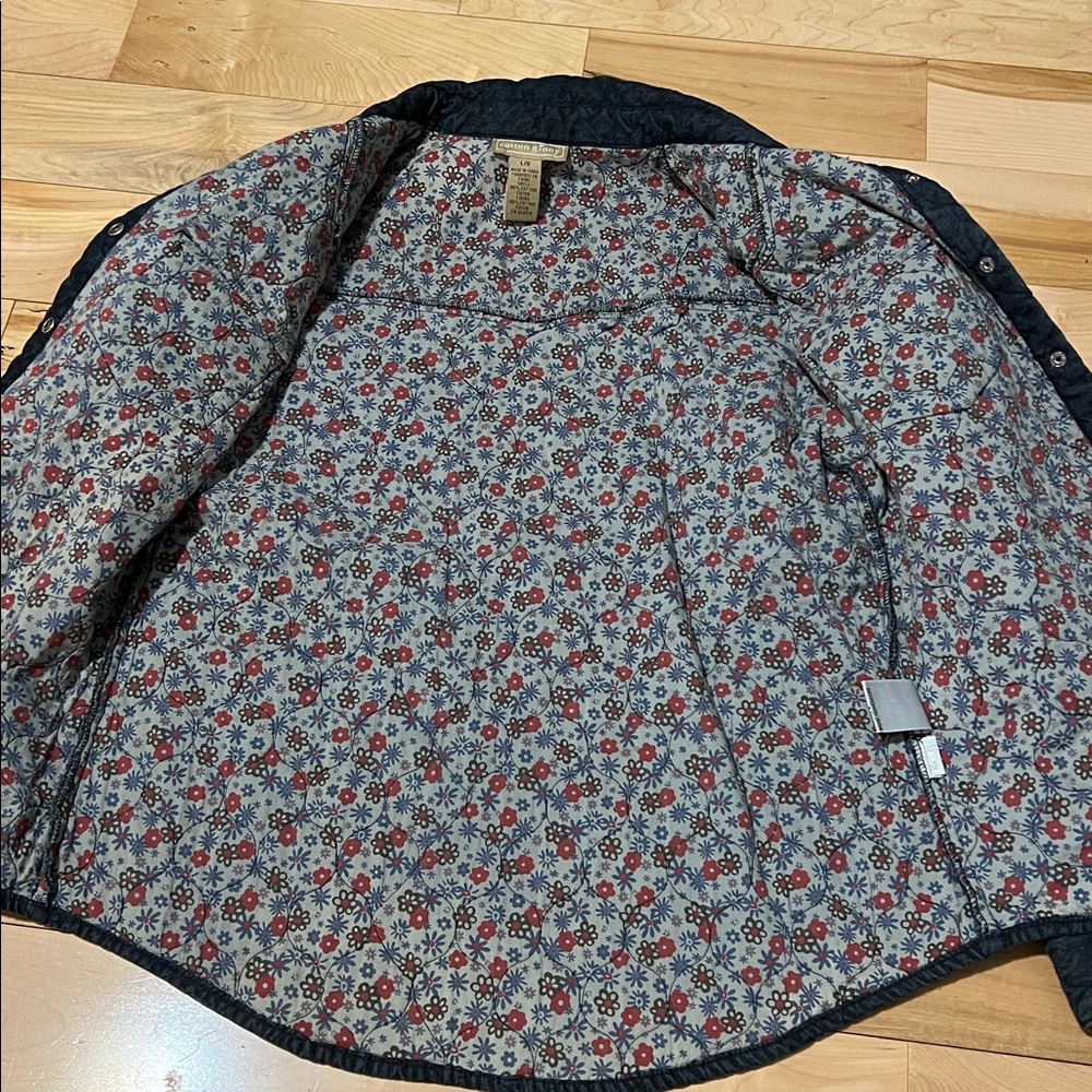 Cotton Ginny Dark Denim Quilted Shirt - Picture 10 of 12